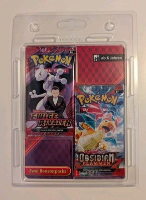 Pokemon Karten Booster 2er Pack Blister Ewige Rivalen & Obsidian Flammen